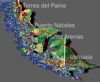 Karte Chile Süd Karte Chile Süd