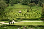 Das Labyrinth im Glendurgan Garden von oben.
