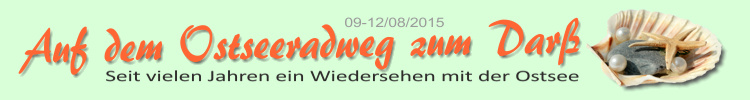 Überschrift: Auf dem Ostseeradweg zum Darß