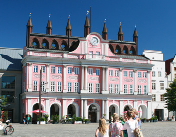 Das baraocke Rathaus in Rostock.