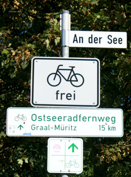 Endlich auf dem Ostseeradweg.