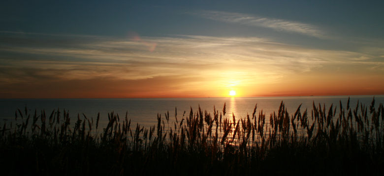 Sonnenuntergang in Ahrenshoop.