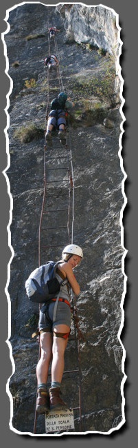 Klettersteig "Cima Sat" über den Dächern von Riva Klettersteig "Cima Sat" über den Dächern von Riva