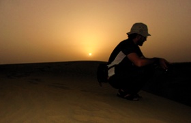 Sonnenuntergang auf der Düne*