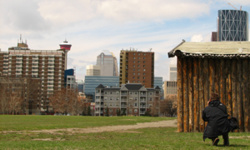 Blick vom Fort Calgary nach Downtown*