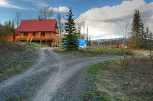 Das Blockhaus von außen