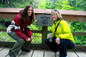 Die berühmten Sitting Lady Falls.
