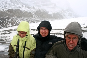 Schnee- und Eissturm am Columbia Icefield.