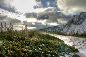 Winterliche Landschaft an den Little Joe Lakes (HDR).