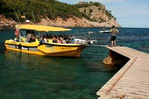 Unser Taxi-Boot setzte uns in Cala Tuent ab.