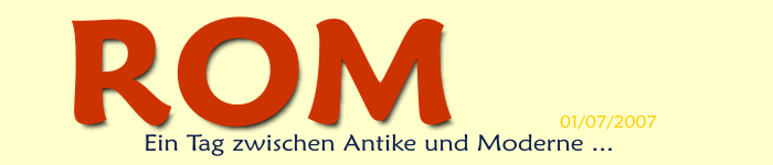 Überschrift: Auf nach Rom