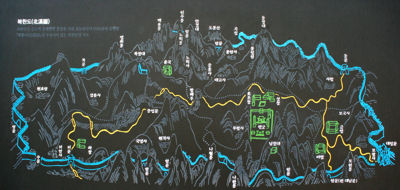 Historischen Karte der Bukansenseong Festung.