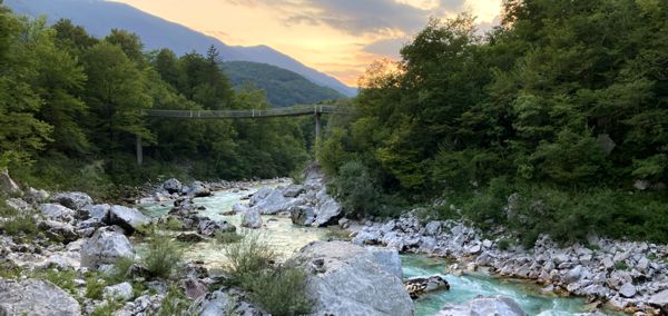 Abendstimmung an der Soča.