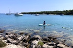 Beginn unserer Paddeltour auf der Westseite in der Bucht Portić.