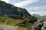 Mit der Seilbahn in Glattalptal.