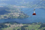 Luftseilbahn hinab vom Pilatus nach Kriens.