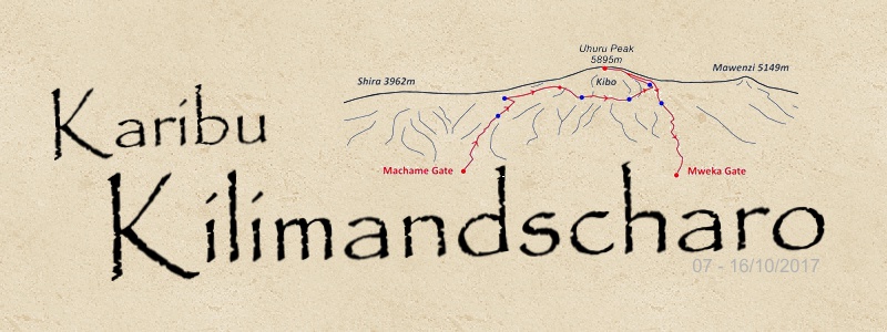 Überschrift: Karibu Kilimandscharo