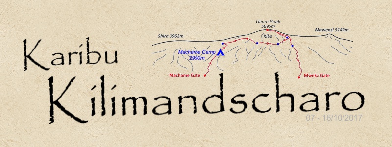 Überschrift: Karibu Kilimandscharo