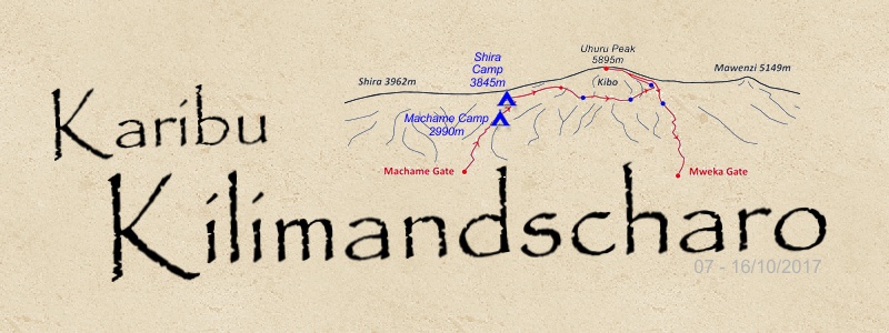 Überschrift: Karibu Kilimandscharo