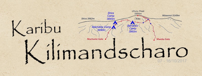 Überschrift: Karibu Kilimandscharo