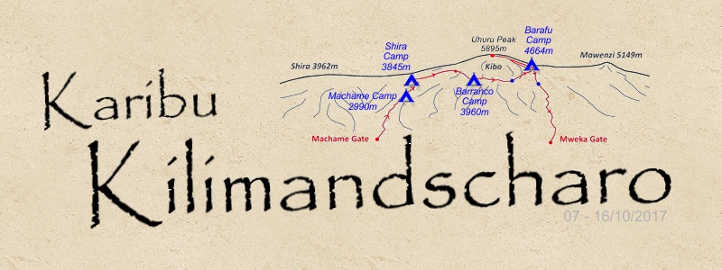 Überschrift: Karibu Kilimandscharo
