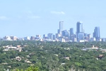 Blick vom Mount Bonnell zur Innenstadt von Austin.