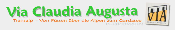 Überschrift: Via Claudia Augusta