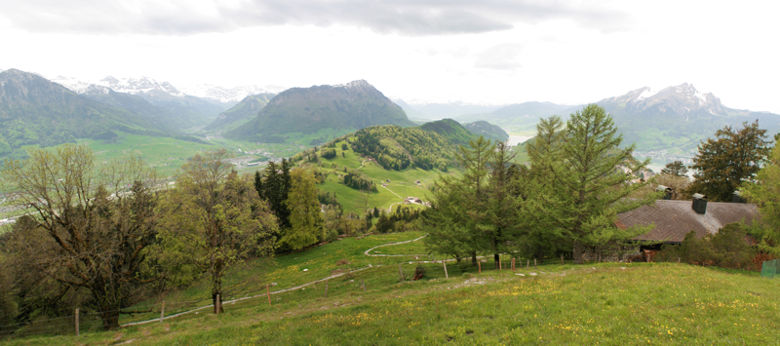 Blick vom Bürgerstock Richtung Engelberg.