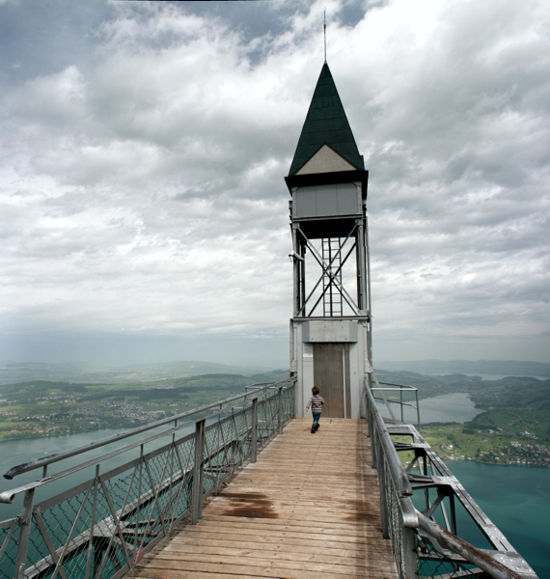 Futuristischer historischer Hammetschwand Lift.