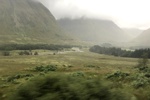 Der West Highland Way aus dem warmen Bus nach Bridge of Orchy.