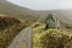 Der Weg durch das Rannoch Moor ist sehr vorhersehbar, wenn kein Nebel ist.