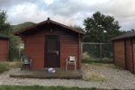 Meine Cabin auf einem Zeltplatz in Kinlochleven war ...